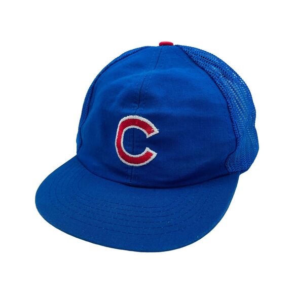 VTG Chicago Cubs MLB Twins Enterprise Trucker Cap Hat Size XS - Picture 2 of 5